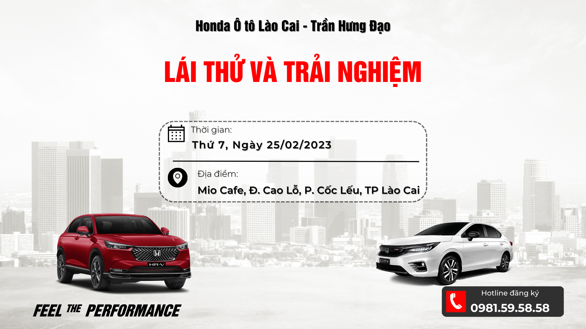 Chương trình lái thử xe Tháng 02/2023 | Honda Ôtô Lào Cai